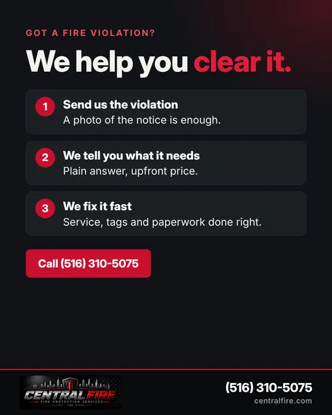 Got a fire violation? We help you clear it.
